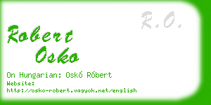 robert osko business card
